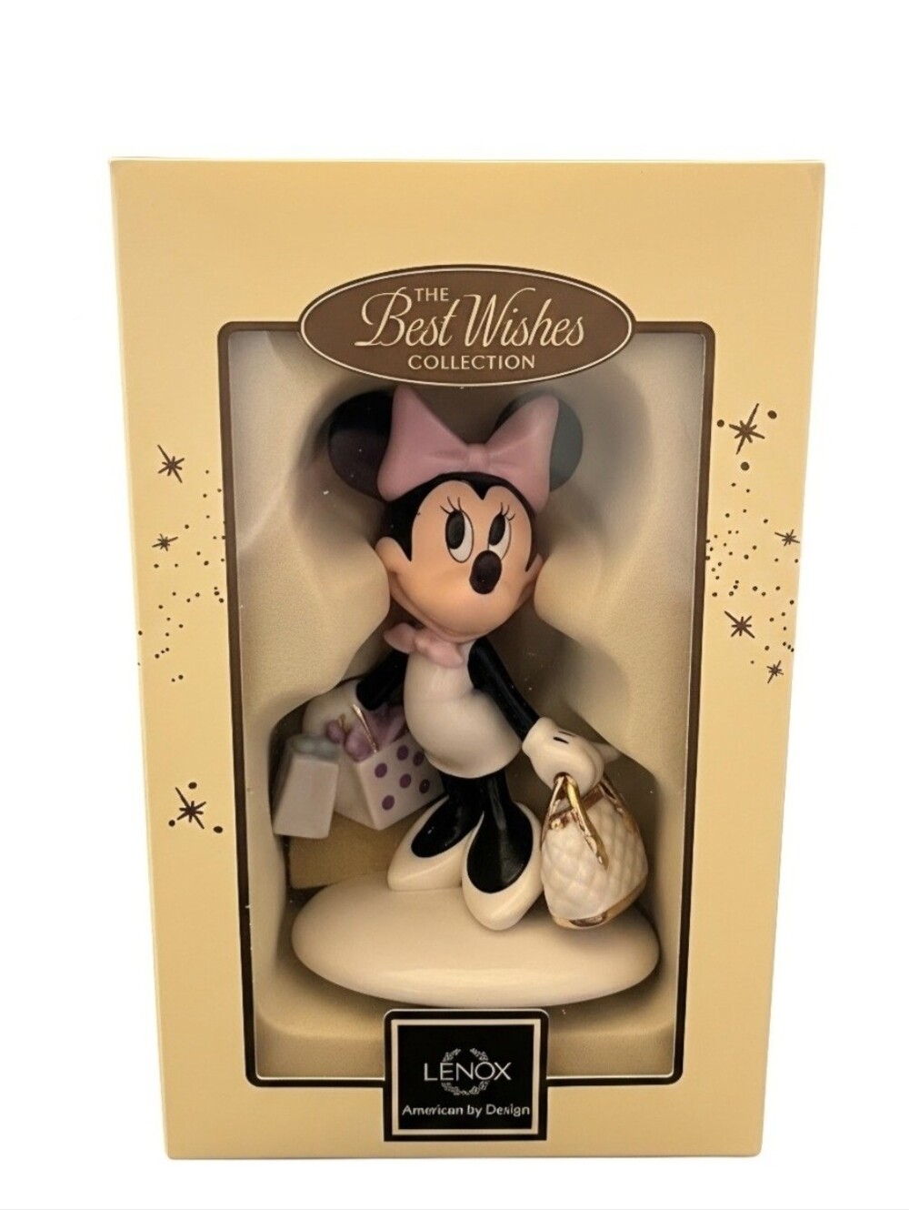 Vintage 2000 Lenox Disney Minnie’s Shopping Spree Figurine 802883 - Original Box